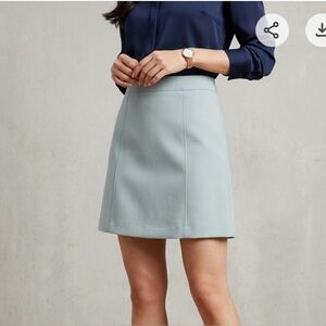 Ann Taylor Light Blue Mini Skirt